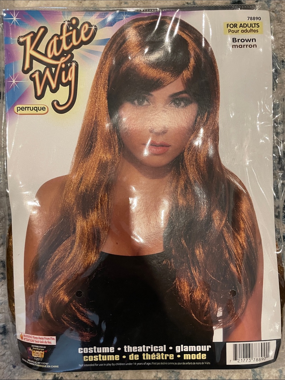 Brown Long Women's Costume Wig